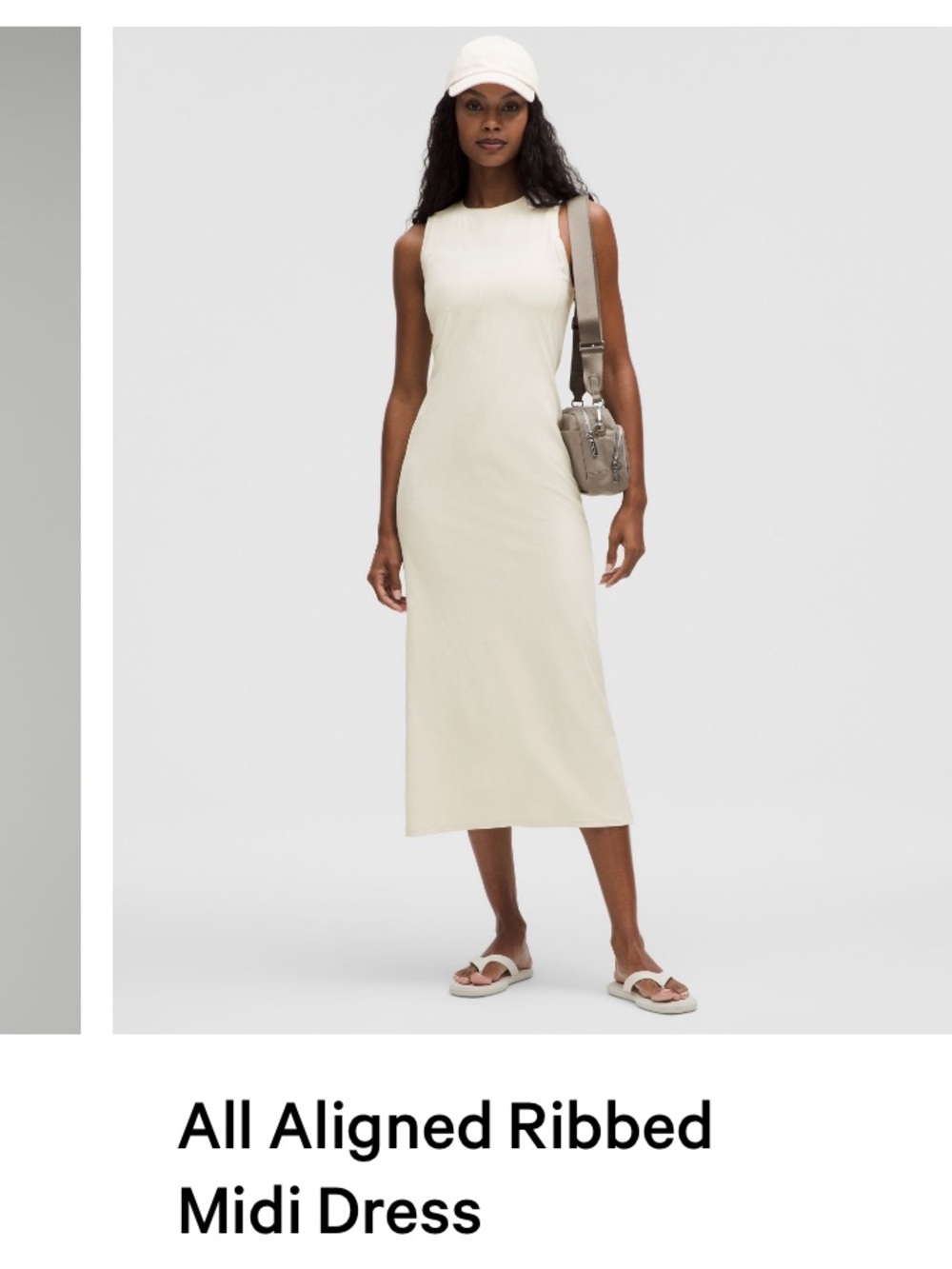NWOT Lululemon All Aligned Ribbed Dress 10 Light Ivory